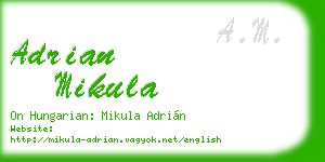 adrian mikula business card
